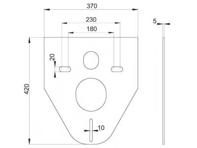 Protihluková podložka pre závesné WC a bidet, M100