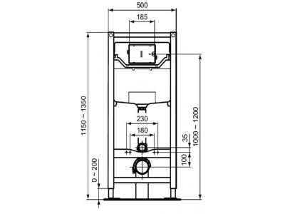 PROSYS Podomietkový WC modul 120 M, R020467, R009467