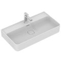 STRADA II Umývadlo 80x43 cm, s otvorom pre batériu a s brúsenou spodnou hranou, T3645MA