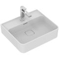 STRADA II Umývadlo 50x43 cm s 1 otvorom pre batériu a  s brúsenou spodnou hranou, T364301