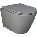 PACK, RAK FEELINF RIMLESS WC závesné matná grey 52x36 cm,  + WC sedadlo Slow-closing, PA0032.503, RST23503A, RSTSC3901503A