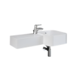 RAK PETIT Umývadlo s odkladacou plochou vľavo 36x36x76,5 cm, s otvorom pre batériu, PETWB37701AWHA