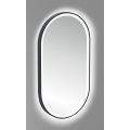 ZRKADLO Oválne 50x120 cm, rám kovový, s osvetlením  a  s ambientným podsvietením, V50120