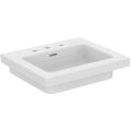 EXTRA Umývadlo 61x51 cm, s 3 otvormi pre batériu, farba biela lesklá, s prepadovým otvorom, T436001