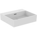 EXTRA Umývadlo 50x45 cm, bez otvoru pre batériu, farba biela lesklá, s prepadovým otvorom, T388301