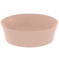 IPALYSS Umývadlo na dosku kruhové Ø40 cm bez prepadu, bez otvoru pre batériu, farba Telovo-ružová, E1398V7