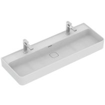 STRADA II Umývadlo brusena spodná hrana, s 2 otvormi  pre batériu  120x43 cm, T364801