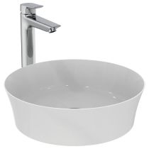 IPALYSS Umývadlo na dosku kruhové Ø40 cm bez prepadu, bez otvoru pre batériu, E139801