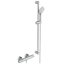 CERATHERM T100 Sprchová nástenná termostatická batéria, so sprcovou kombináciou tyč 90 cm, A7235AA