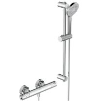 CERATHERM T50 Sprchová nástenná termostatická batéria, so sprcovou kombináciou tyč 60 cm, A7217AA