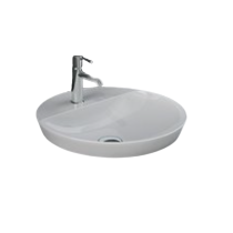 VARIANT Umývadlo zapustné kruhové ø42 cm s otvorom pre batériu, VARDI14201AWHA