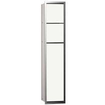 ASIS 150 Vstavaný WC modul 80 cm, 3-dvierkový, chróm/biele sklo, ASIS150CW, 975027850, 975000051