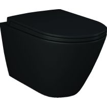PACK, RAK FEELING RIMLESS WC závesné matná black 52x36 cm,  + WC sedadlo Slow-closing, PA0032.504, RST23504A, RSTSC3901504A