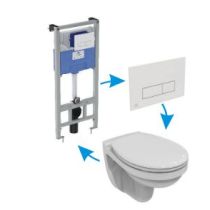 PACK SIMPLICITY WC - závesné E8769 + WC sedadlo E1317 + nádržka R020467, R009467 + dvojtlačítko, R0121AC