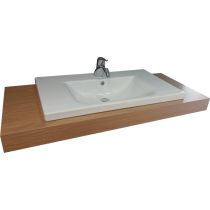 SIMPLYU CLEAR Doska 120x52 cm, umývadlo 85x49 cm, T7218DK, E812701