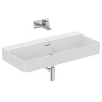 CONCA Umývadlo 100x45 cm, bez otvoru pre batériu, farba biela lesklá  s IdealPlus úpravou povrchu, s prepadovým otvorom, T3799MA