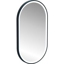 ZRKADLO Oválne 60x130 cm, rám kovový, s osvetlením, U60130