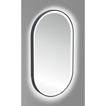 ZRKADLO Oválne 50x120 cm, rám kovový, s osvetlením  a  s ambientným podsvietením, V50120