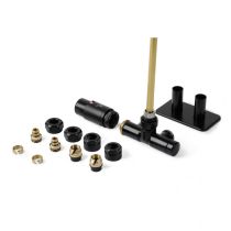 TERMA Termostatická sada ventilov S2u v čiernom prevedení, rozteč 50 mm, S2u.Č