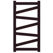 TERMA VIPERA radiátor 40x75 cm, vonkajšie pripojenie 360 mm, VIP4075