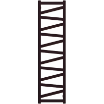 TERMA VIPERA radiátor 40x147 cm, vonkajšie pripojenie 360 mm, VIP40147