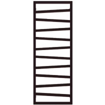TERMA ZIG ZAG radiátor 50x131 cm, vonkajšie pripojenie 470 mm, ZIG50131