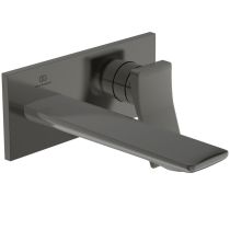 CONCA umývadlová batéria nástenná, Magnatická sivá, výtok 18 cm, diel 2, A7371A5