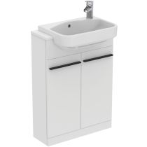 I.LIFE S Skrinka stojacia 2 dvierková pod polozápustné umývadlo 60 cm, farba matná biela, T5298DU