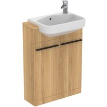 I.LIFE S Skrinka stojacia 2 dvierková pod polozápustné umývadlo 60 cm, drevodekor prírodný dub, T5298NX