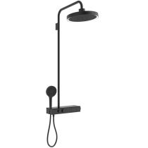 CERATHERM Solos Sprchový systém s LED hlavovou sprchou, s termostatickou batériou, s poličkou, A7883XG