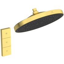 IDEALRAIN SOLOS 3-funkčná hlavová sprcha Ø 300 mm s diaľkovým ovládaním, farba kartáčované zlato, A7889A2