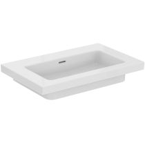 EXTRA Umývadlo 81x51 cm, bez otvoru pre batériu, farba biela lesklá ideal plus, s prepadovým otvorom, T4365MA