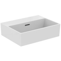 EXTRA Umývadielko 45x35 cm, bez otvoru pre batériu, farba biela lesklá ideal plus, s prepadovým otvorom, T3916MA