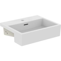 EXTRA Umývadlo polozáputné 50x42 cm, farba biela lesklá ideal plus, s otvorom pre batériu, s prepadovým otvorom, T3735MA