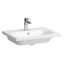 LAUFEN BASAL Umývadlo s jedným otvorom pre batériu uprostred s prepadom, 600x450 mm, farba Biela, H8127130001311