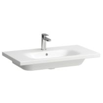 LAUFEN BASAL Umývadlo s jedným otvorom pre batériu uprostred s prepadom, 800x450 mm, farba Biela, H8127160001311