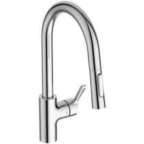 CERALIFE Drezová batéria s vysokým vývodom s vyťahovacím perlátorom a spŕškou, BE242AA