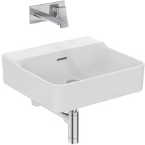 CONCA Umývadlo 50x45 cm, bez otvoru pre batériu, farba biela lesklá, s prepadovým otvorom, brúsená spodná hrana, T381401