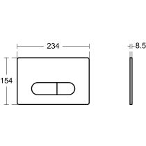 OVLADACIE TLAČÍTKO OLEAS P1, Farba matný chróm, R0116JG