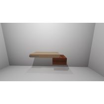 ADAPTO Nábytková polica 105 cm U8408FF, skrinka 50cm s vrchnou doskou U8421FW U8412FW, držiak ručníka U8426AA, upevňovacie konzoly U842867