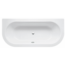 BetteStarlet I Silhouette voľne stojaca vaňa k stene z glazovanej titánovej ocele s povrchovou úpravou GlazePlus 1850x850x575 mm, Biela, 8320-000CWVVKPLUS