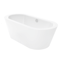 BetteStarlet Oval Silhouette voľne stojaca vaňa z glazovanej titánovej ocele 1850x850x575 mm, Biela, 2740-000CFXXK