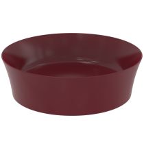 IPALYSS Umývadlo na dosku kruhové Ø40 cm bez prepadu, bez otvoru pre batériu, farba Granátové jablko, E1398V6