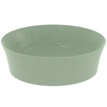 IPALYSS Umývadlo na dosku kruhové Ø40 cm bez prepadu, bez otvoru pre batériu, farba Šalvia, E1398X9