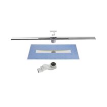 JIKA PURE Sprchový žľab, 1000 mm, rezateľný, kryt Satin nerez, 20x100x1000 mm, Strieborná, H2714200020001