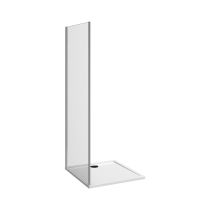 JIKA NION Pevná stena, transparentné sklo, 900x1950 mm, Strieborná, H2972N20026681