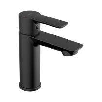 JIKA PONTA STYLE Umývadlová stojanková páková batéria, bez automatickej výpuste, pevný výtok 104 mm, Cold Start, 195x180x75 mm, Čierna matná, H3112H17161101