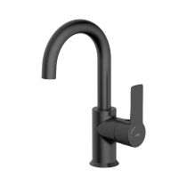 JIKA PONTA STYLE Umývadlová stojanková páková batéria, bez automatickej výpuste, otočný výtok 130 mm, Cold Start, Čierna matná, H3112H17162201