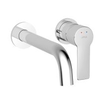 JIKA PONTA STYLE Umývadlová podomietková batéria, kompletná: mosadzné teleso + vrchná sada, Mix Start, Chróm, H3112H60041201