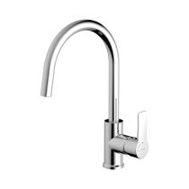 JIKA PONTA STYLE Drezová stojanková páková batéria, otočné výtokové ramienko, výška výtoku 209 mm, Cold Start, Chróm, H3512H10042601